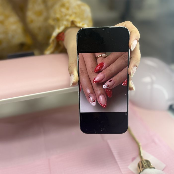 The design she asked for, on her phone